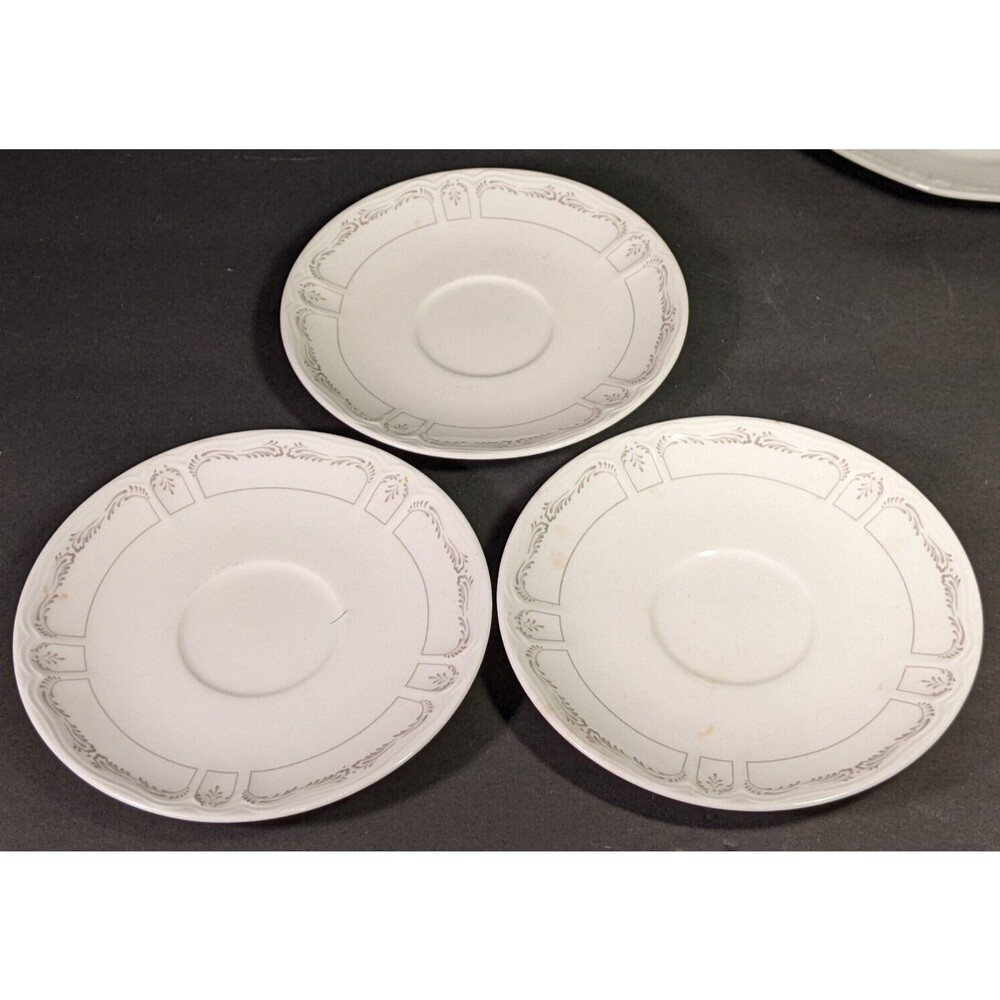 Lennox Decor WHITE SANDS GREY Grey Saucers ~ Set of 3 - #7883